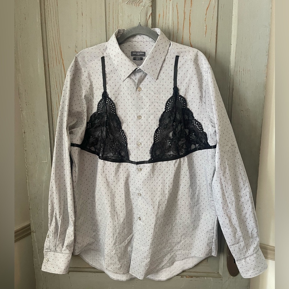 Upcycled Button Down Shirt.
